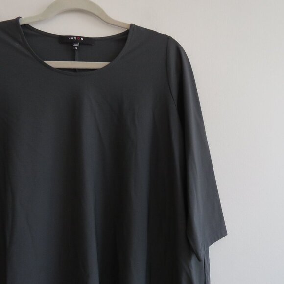 JASON Portofino Pocket Tunic Top in Dark Gray Lagenlook Minimalist - Size S - Picture 5 of 16
